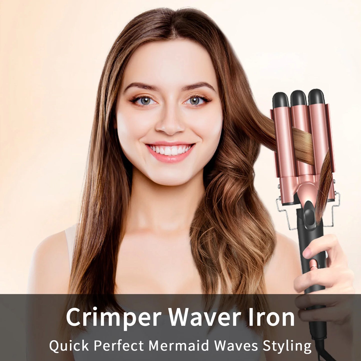 5 In 1 Hair Waver Curling Iron Three Barrel Crimper