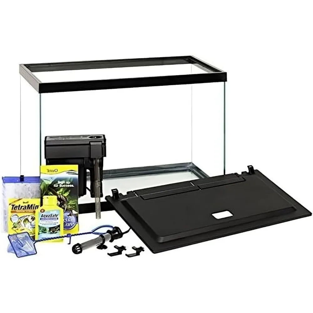 ColorFusion Aquarium 20 Gallon Fish Tank Kit, Includes LED Lighting and Decor