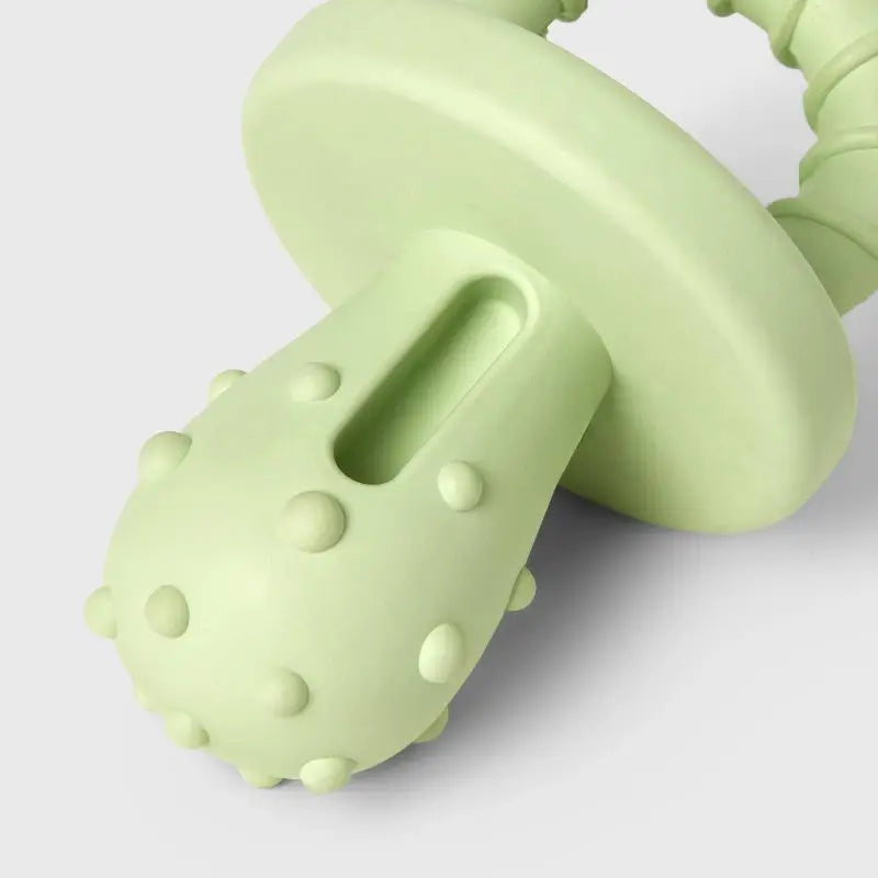 Small Dog Chew Toy Pacifier Shaped Rubber Bone for Puppies Under 15 Pounds Easy Clean Pet Teething Toy