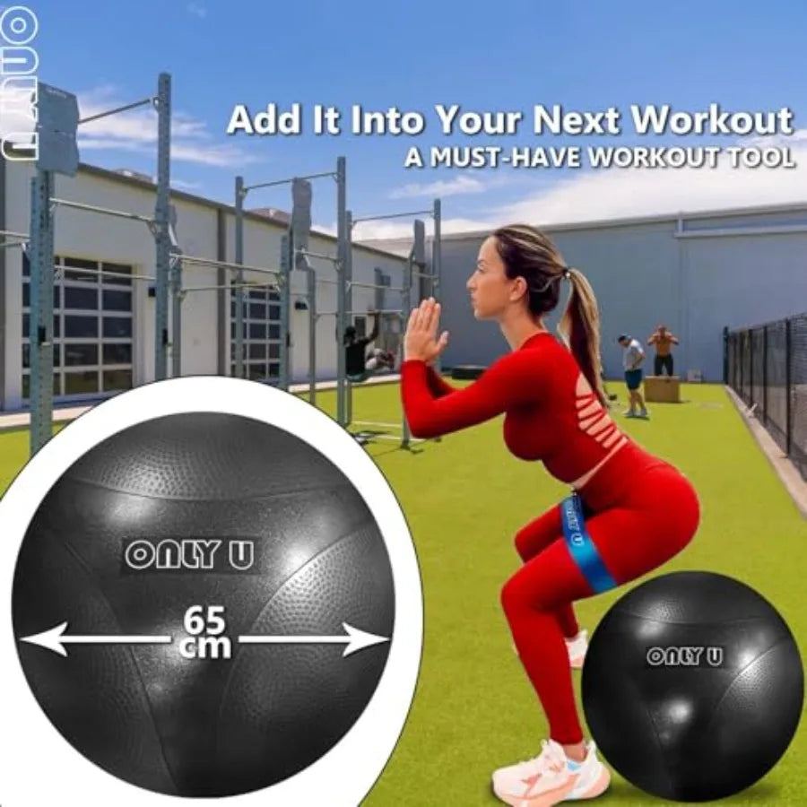 65cm Premium Yoga Ball for Fitness Training Balance and Stability Exercises EcoFriendly PVC Material with AntiBurst Technology