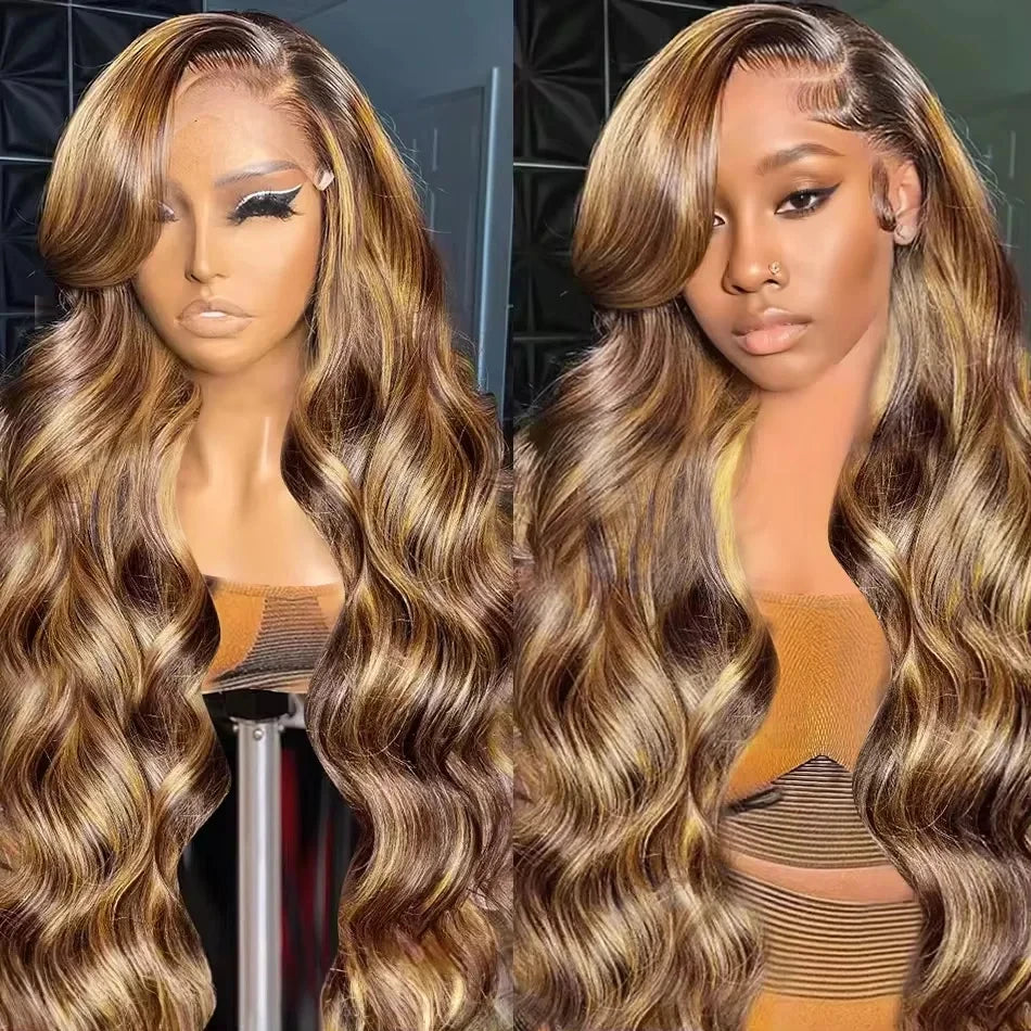 Lafino 200 Density 13x4 Lace Frontal Wig Body Wave Blonde