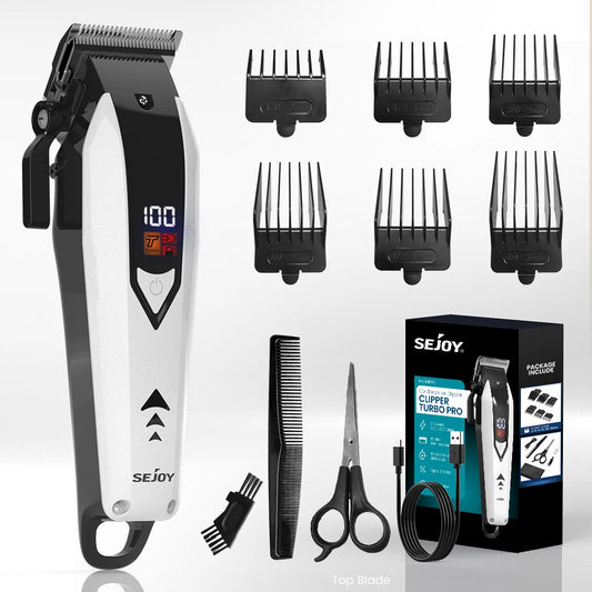 Sejoy Portable Barber Hair Clipper Kit For Men Beard Trimmer