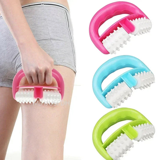 Blue D Type Anti Cellulite Handheld Roller Massager
