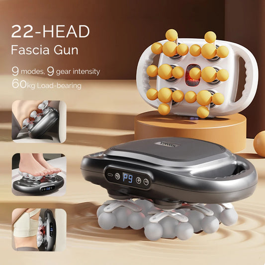 22 Head Fascia Gun Massage High Frequency Muscle Massager