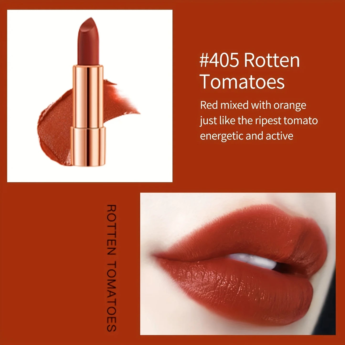 3 Colors Matte Lipstick Set Lip Stick with Sliver Chain Bag Package Non-Stick Cup Long Retractable Red Lipstick Set 3.5gx3