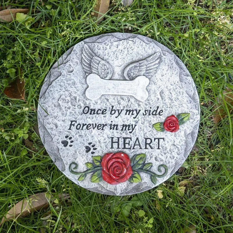 Pet Memorial Stone for Loss Dog or Cat, Dog Passing Away Bereavement Sympathy Gifts, Pet Grave Markers with Paw