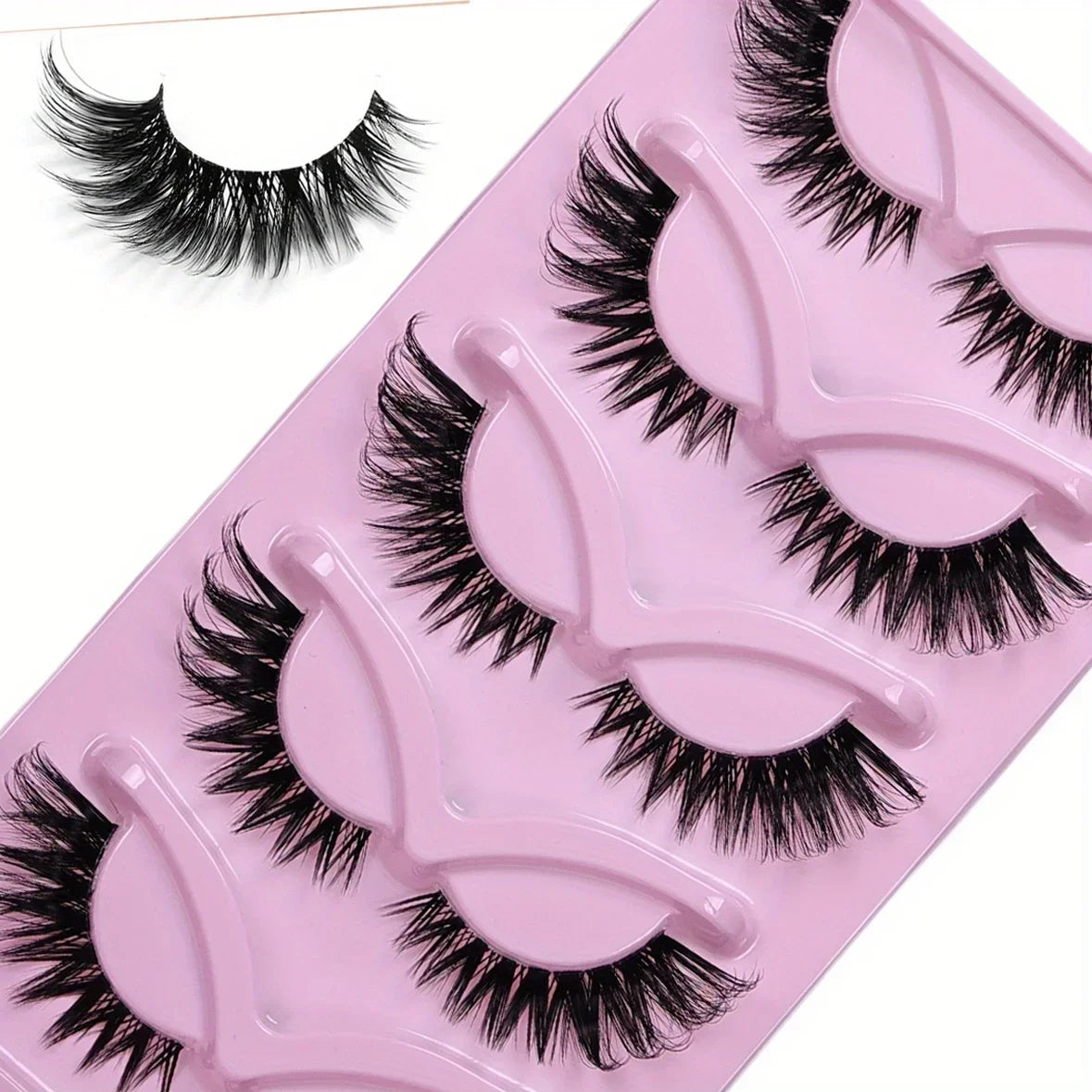 30 Pairs Cat Eye Lashes Fake Eyelashes Natural long Manga Lashes Winged End Eye Elongated Eyelashes Fake Lashes Makeup