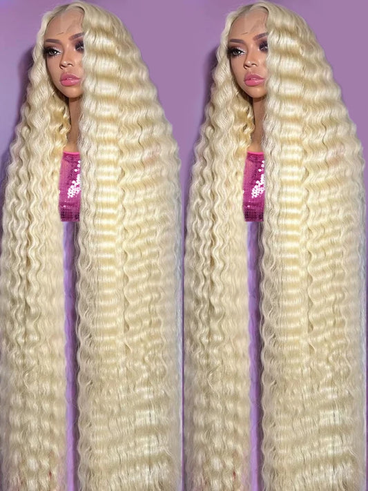 613 Blonde HD Lace Front Wig 13x6 Deep Wave Water Wave
