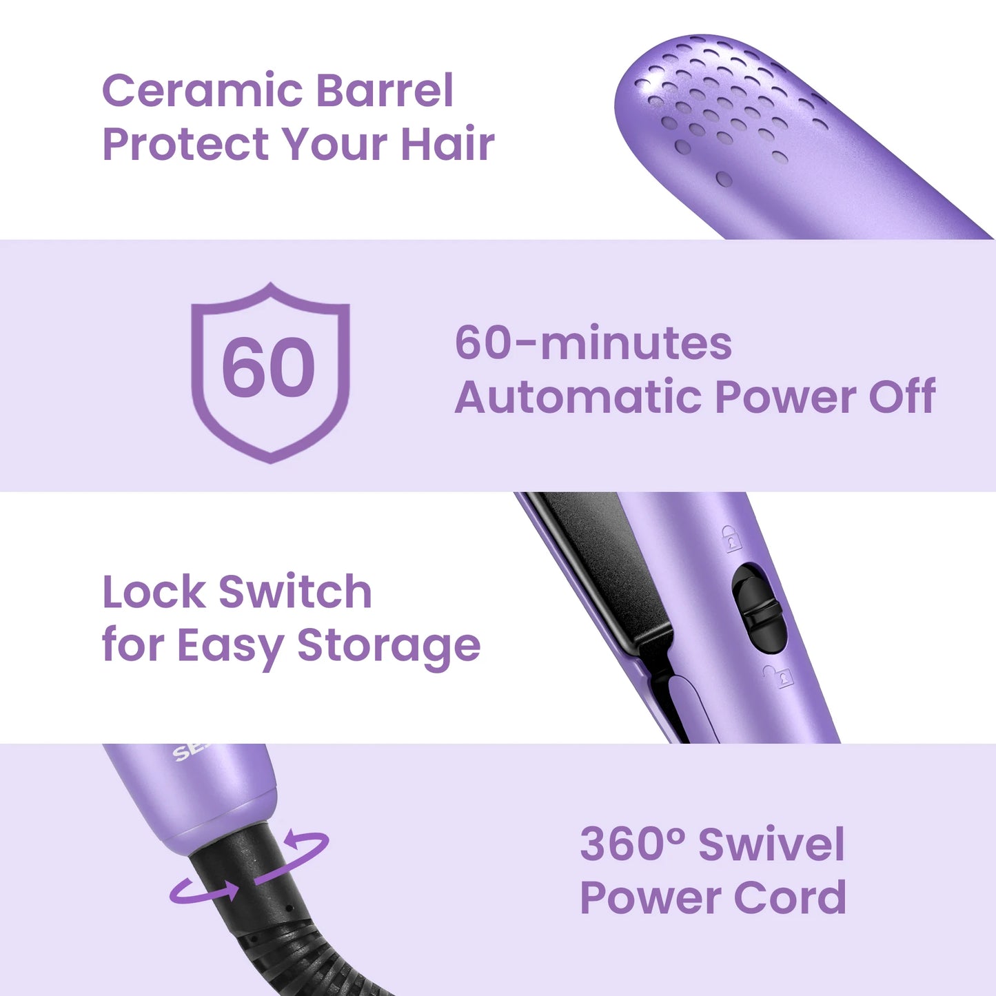 Sejoy 110V 220V Professional Hair Curling Iron Straightener