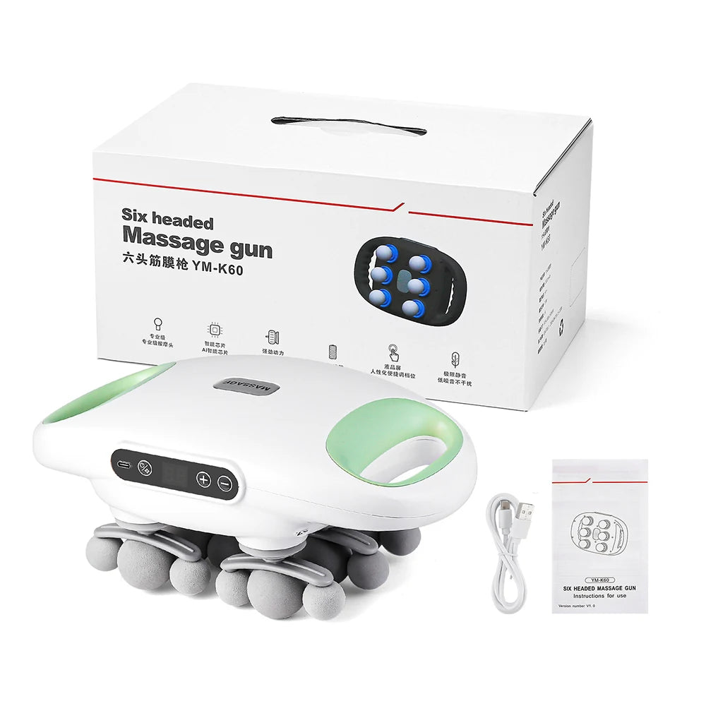 18 Head Fascia Gun Frequency Vibration Massager Red Light
