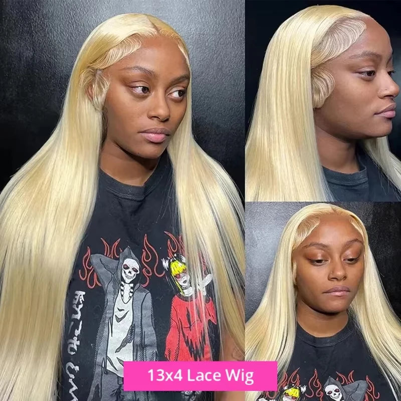 613 Blonde Lace Front Wig Human Hair 13x6 HD Frontal