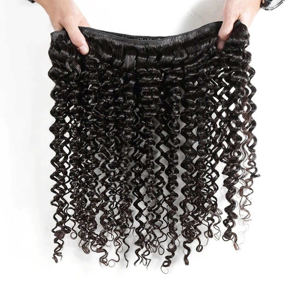 Deep Wave Human Hair Bundles Burmese Curly Hair Bundles 100% Human Hair Water Wave Original Natural Hair Extensions 1/3/4 Pieces
