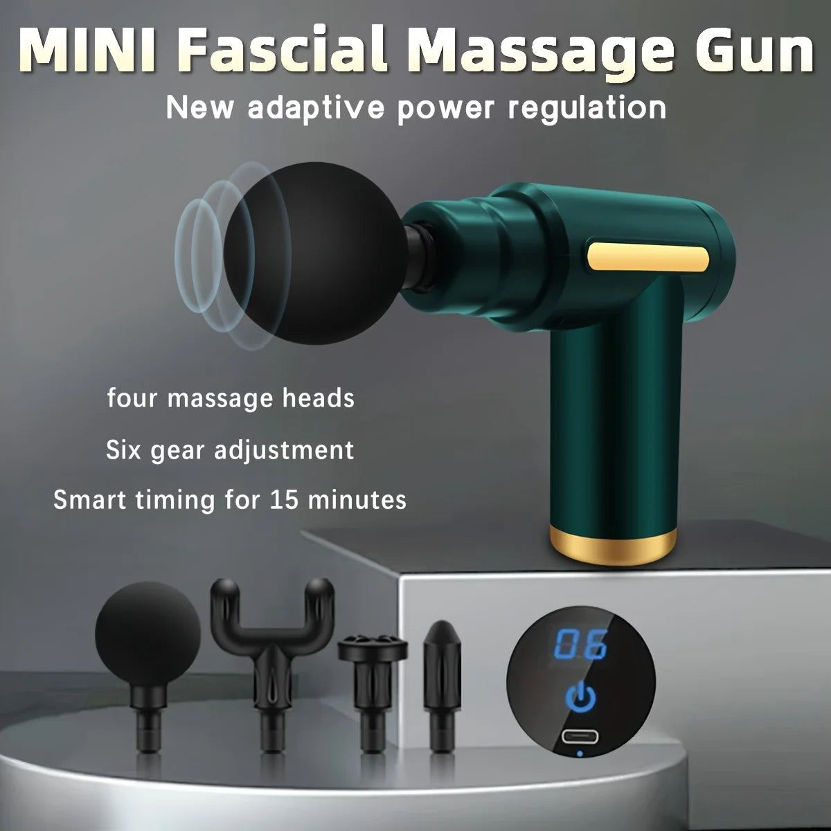 Portable Digital Fascia Gun Massager With LED Display