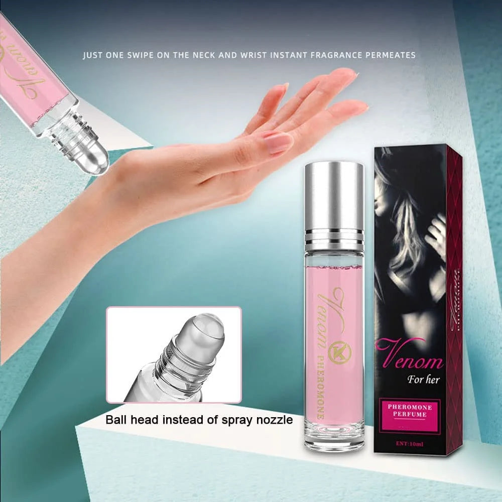 Portable Pheromone Perfume Rollerball for Women 10ml roll on fragrance- Fresh, Natural & Elegant Long-Lasting Scent