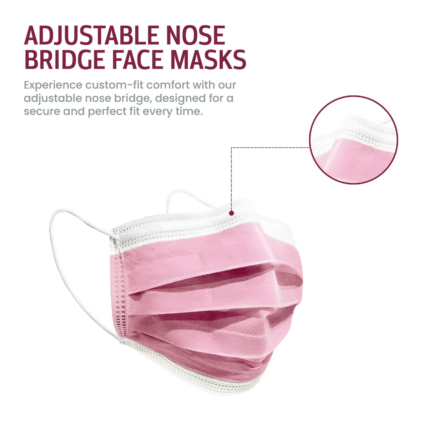 50 Protective Face Masks! 3 Breathable Layers, 5 Colorful Options for Adults. 10-Pack Variety Sets, Ideal for Everyday St