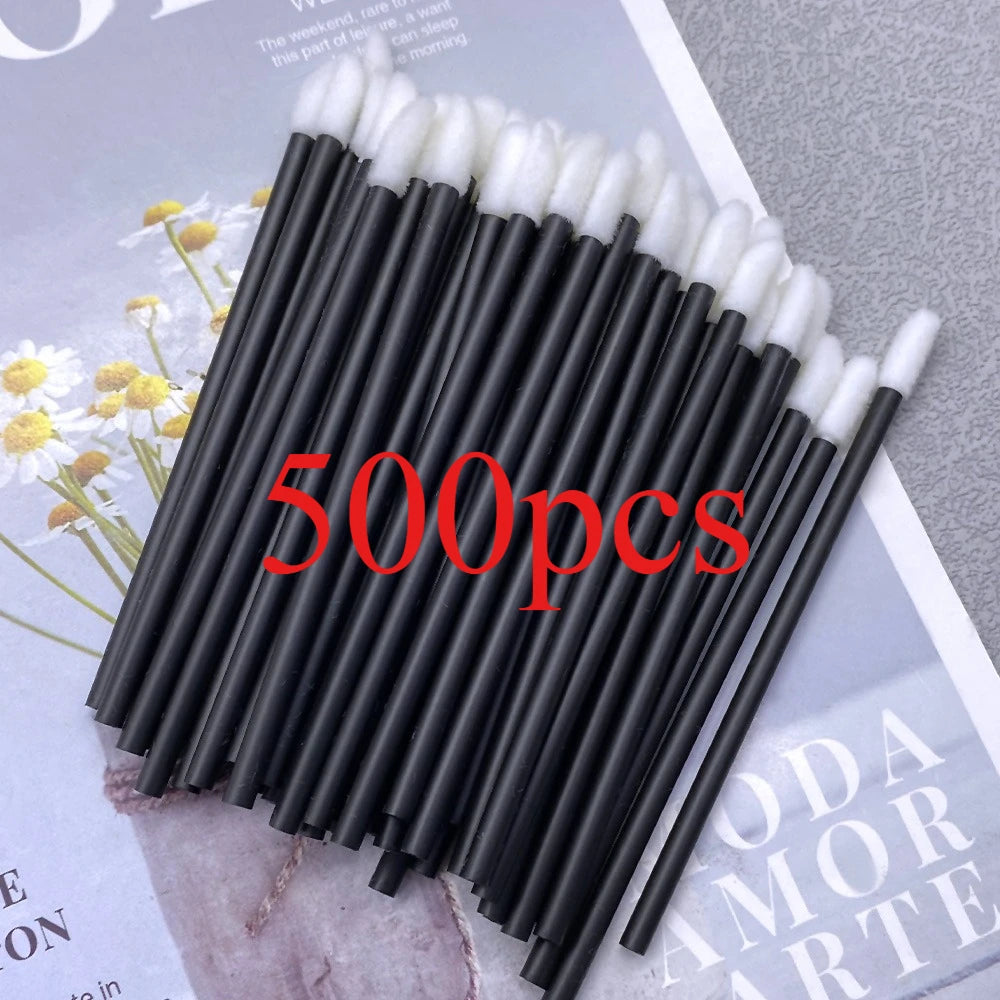 500pcs Lip Brush Eyelash Wands Applicators Disposable Lip Brush Lipstick Brush Lip Gloss Applicator Wands Makeup Beauty Tool