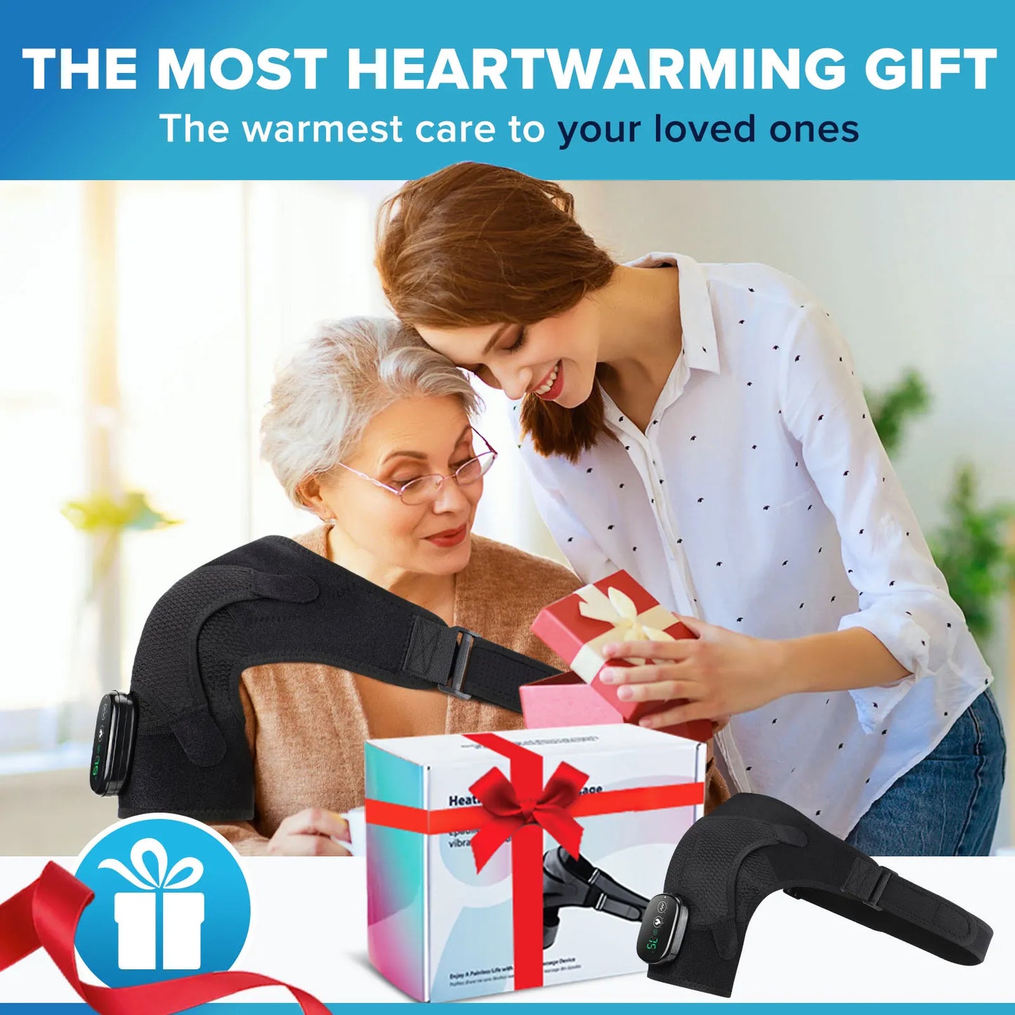 Electric Heating Shoulder Massager Vibration Belt Pain