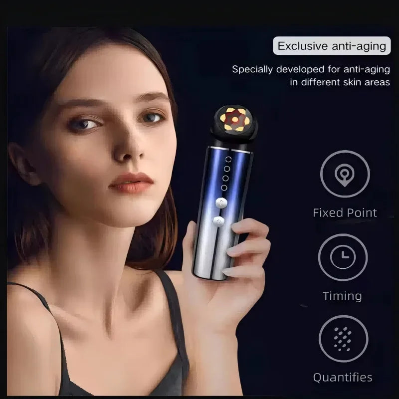 6 in 1 EMS Microcurrent Facial Massager Sonic Vibration Face Lifting Machine LED Photon Skin Tighten Beauty Device for Wrinkle