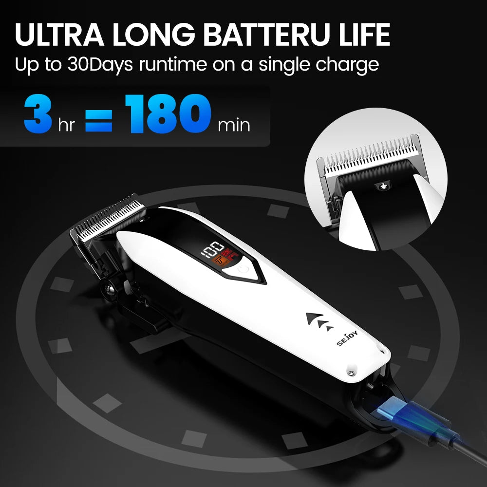 Sejoy Portable Barber Hair Clipper Kit For Men Beard Trimmer
