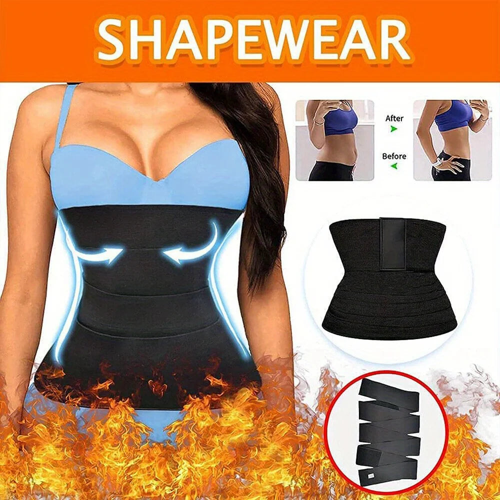 4M Waist Yoga Belt Bandage Wrap Lumbar Support Sauna Belt Gym good