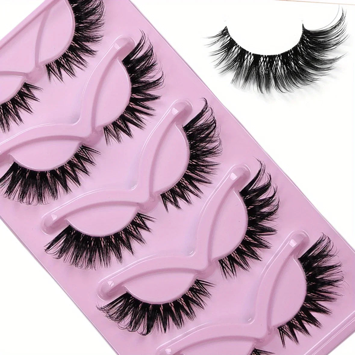 30 Pairs Cat Eye Lashes Fake Eyelashes Natural long Manga Lashes Winged End Eye Elongated Eyelashes Fake Lashes Makeup