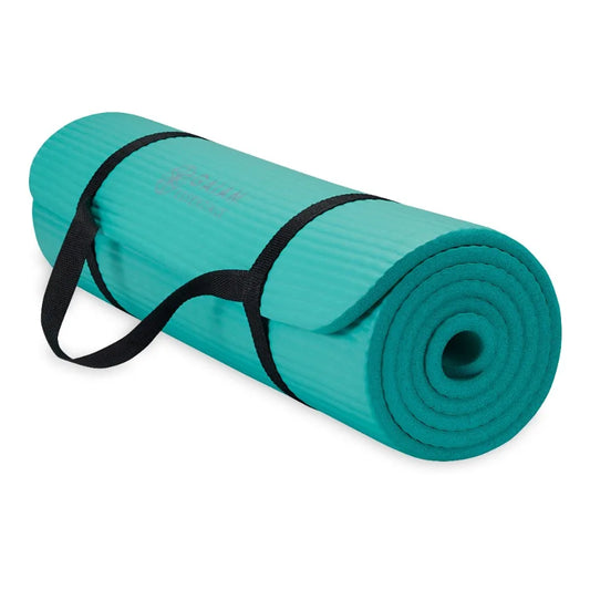 Essentials Thick Yoga Mat for Fitness and Exercise with EasyCinch Carrier Strap 72 Inches Long 24 Inches Wide 2 5 Inch Thick Id