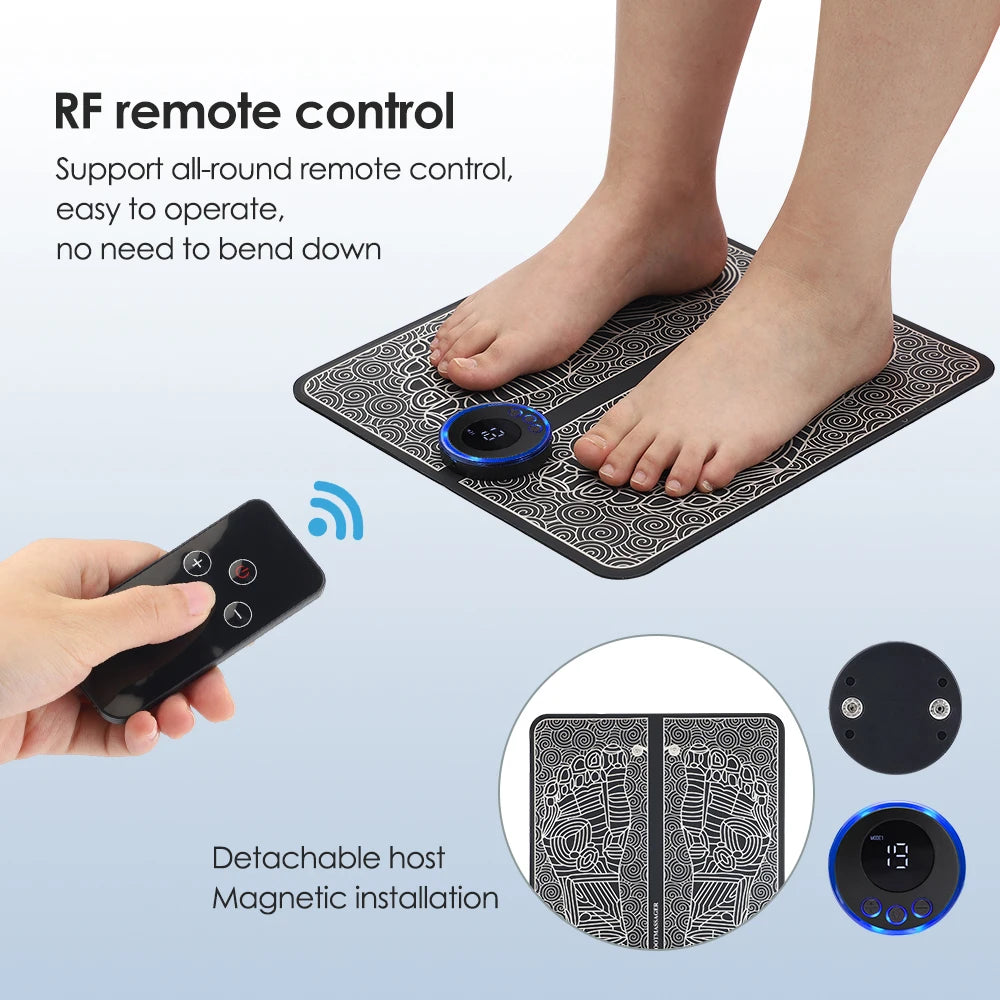 Rechargeable Foot Massager Pad EMS Electrostimulator Mat