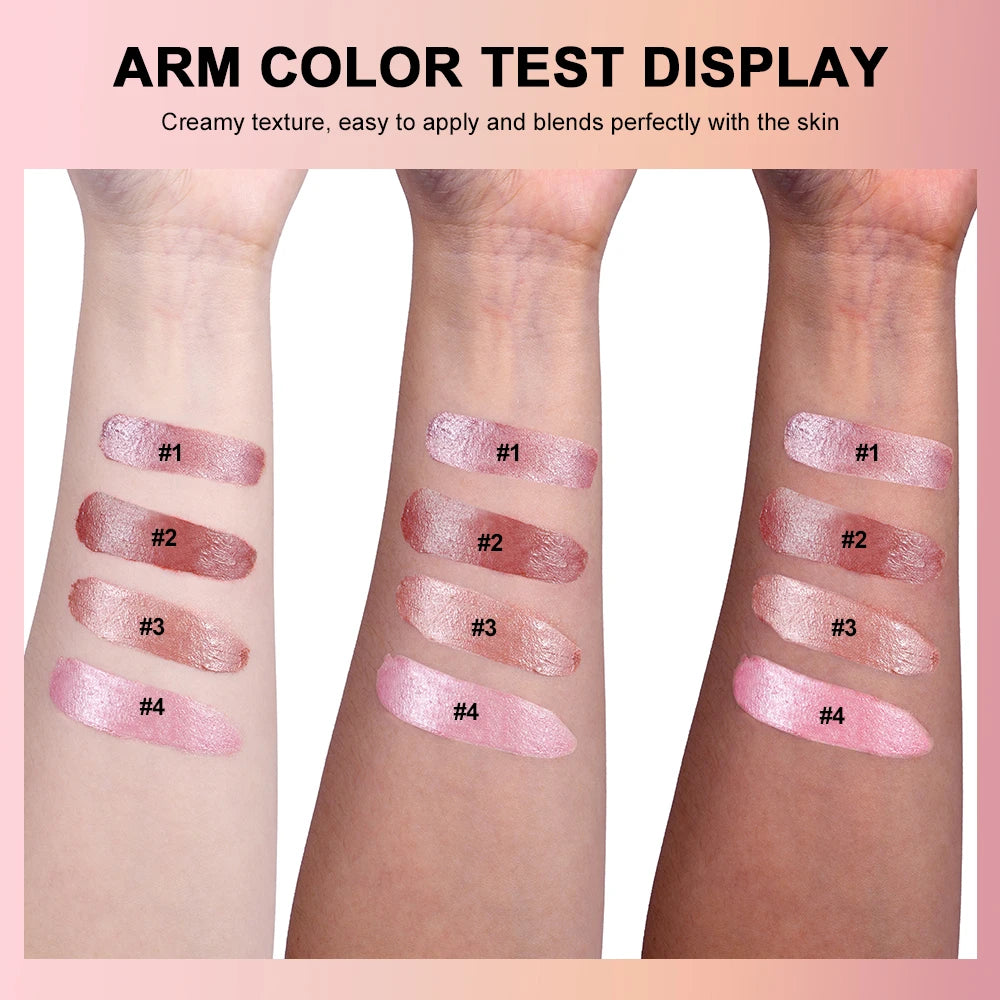 Blush Eyeshadow Lipstick 3-in-1 Powder Makeup Long Lasting Color Blush Girlish Natural Finish
