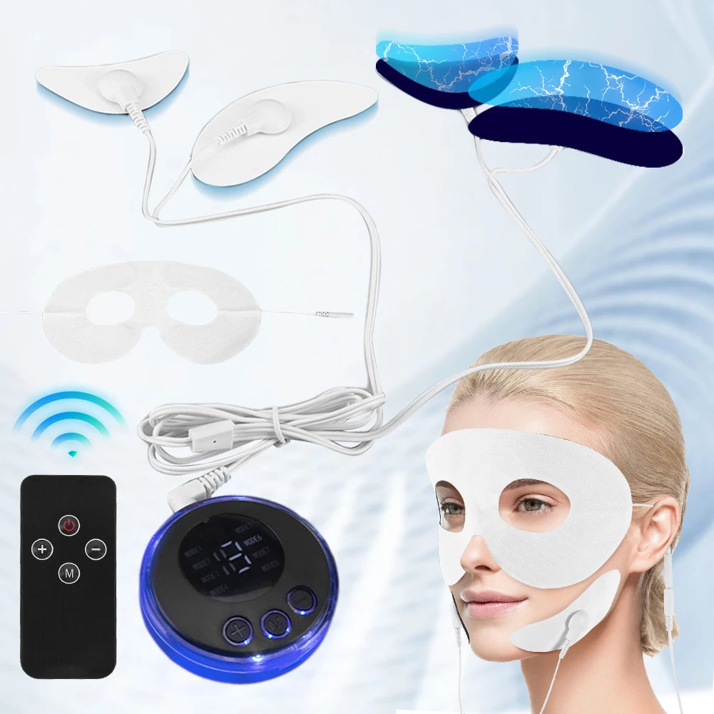 EMS Facial Massager USB Charging Anti Aging Lifting Device 8 Modes 19 Levels