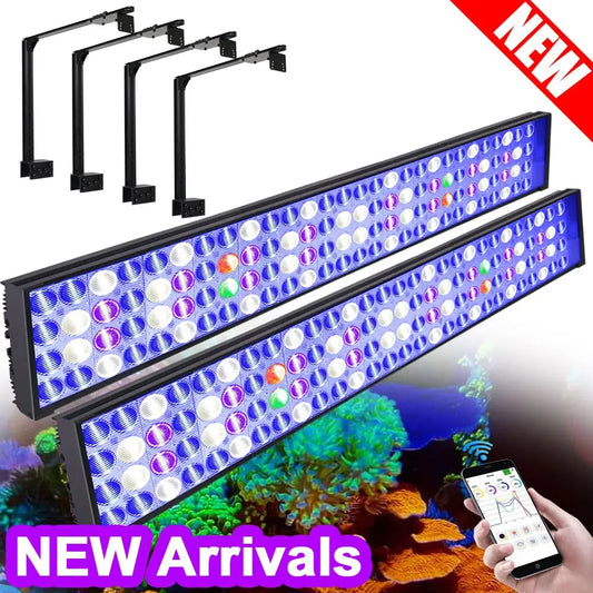 2 Pack PopBloom H75 WiFi Marine Aquarium Light Full Spectrum