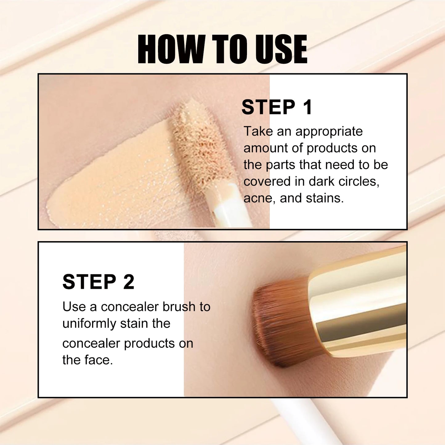 EELHOE Double Head Concealer Cover Acne Spot Highlighter Brightening Dual Shadow Long Lasting Matte Cosmetic Invisible Pore
