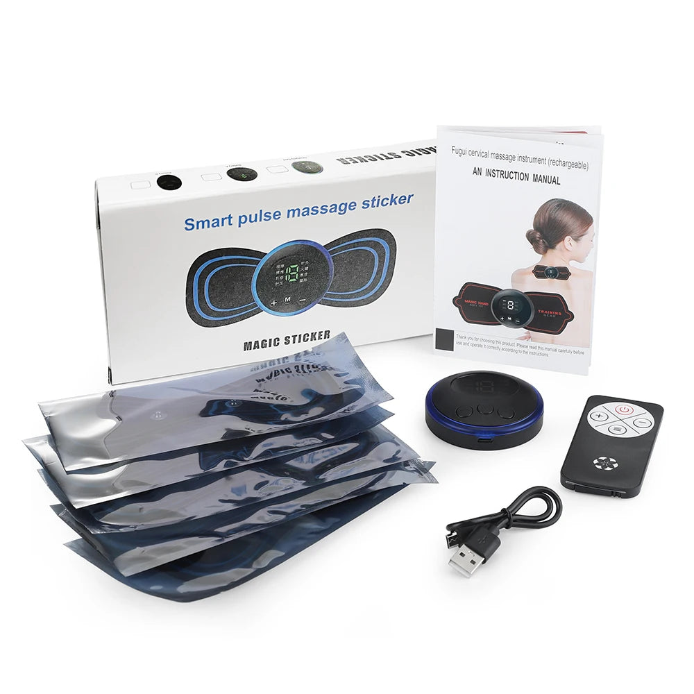 Mini Neck Massager EMS Patch Portable Body Massage Sticker