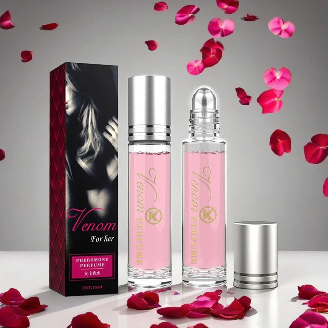 Portable Pheromone Perfume Rollerball for Women 10ml roll on fragrance- Fresh, Natural & Elegant Long-Lasting Scent