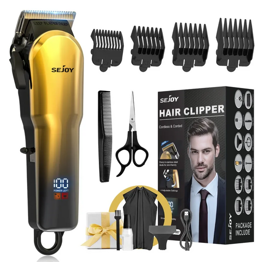 Sejoy Hair Clippers For Men Cordless Beard Trimmer Kit
