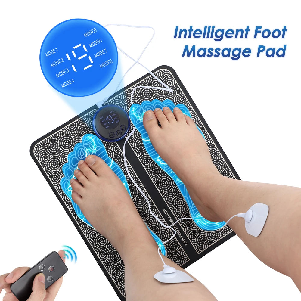 Rechargeable Foot Massager Pad EMS Electrostimulator Mat