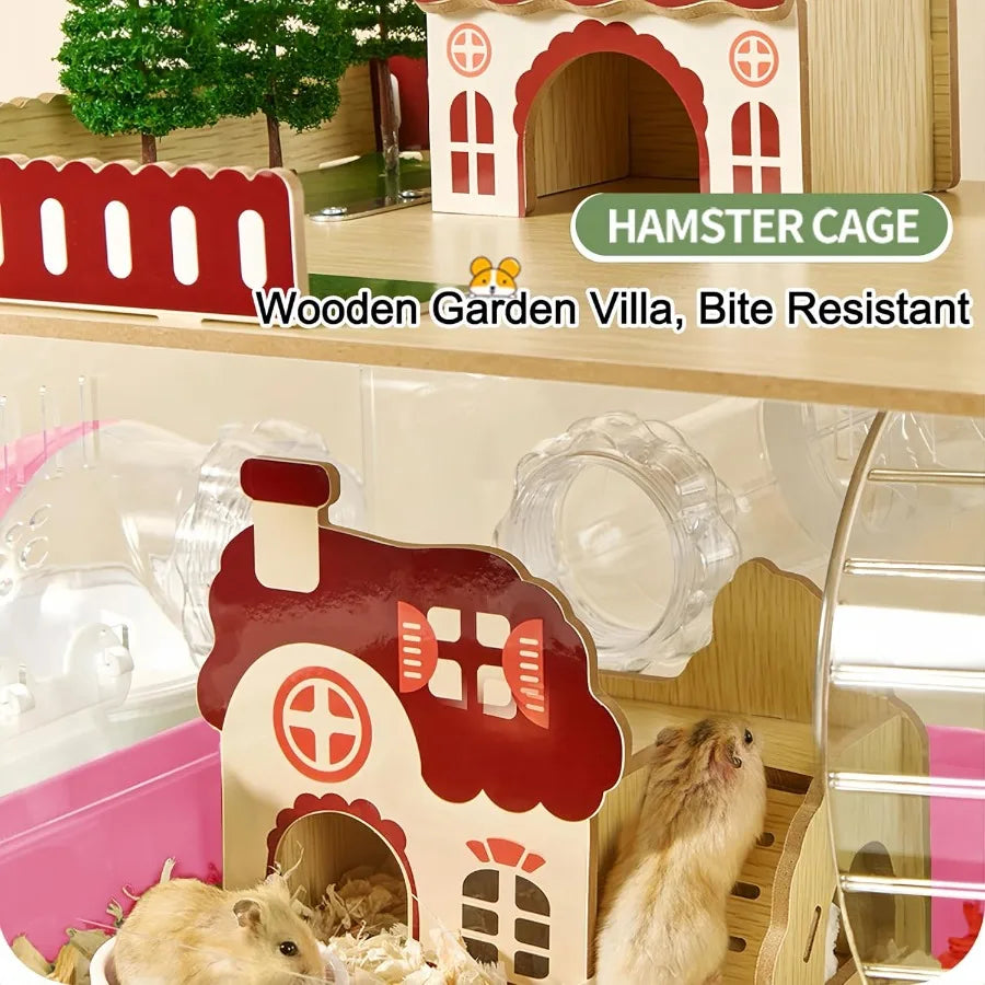 12 in 1 Clear Acrylic Hamster Cage With All Accessories