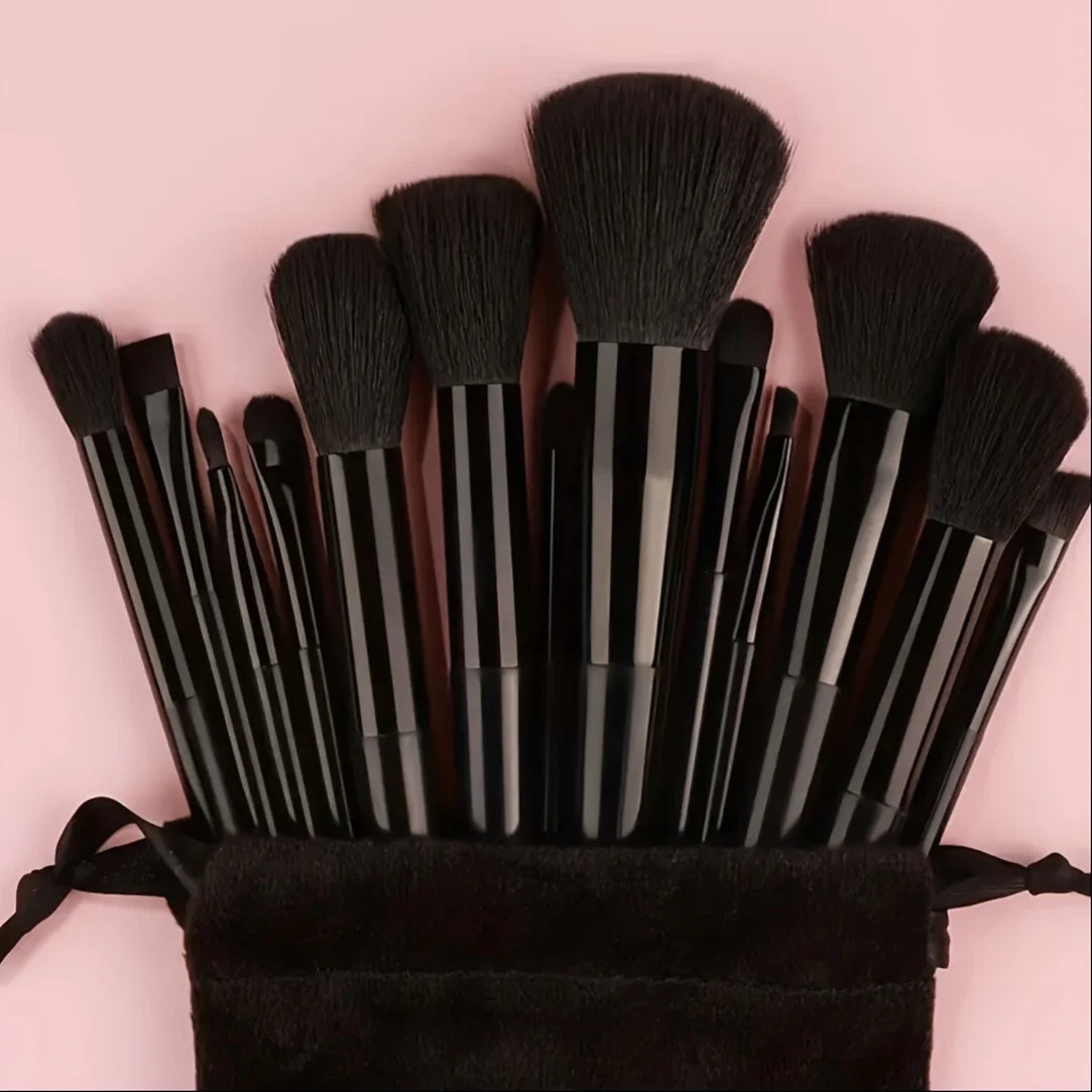 13pcs makeup brushes set (with free storage bag), blush brushes, shadow brushes, eyeshadow brushes and other 13 brushes with dif