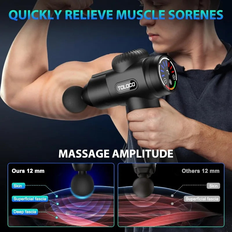 TOLOCO Deep Tissue Massage Gun For Muscle Pain Relief