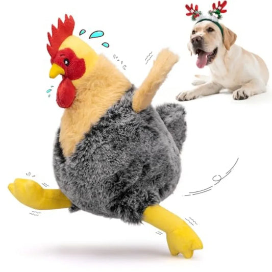 Christmas Squeaky Plush Chicken Dog Toy for Small Medium Large Dogs