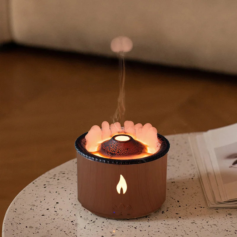 Flame/Volcano Design Essential Oil Diffuser 2 Mist Modes Hotel-Grade Aromatherapy for Large Rooms Gifts for Women
