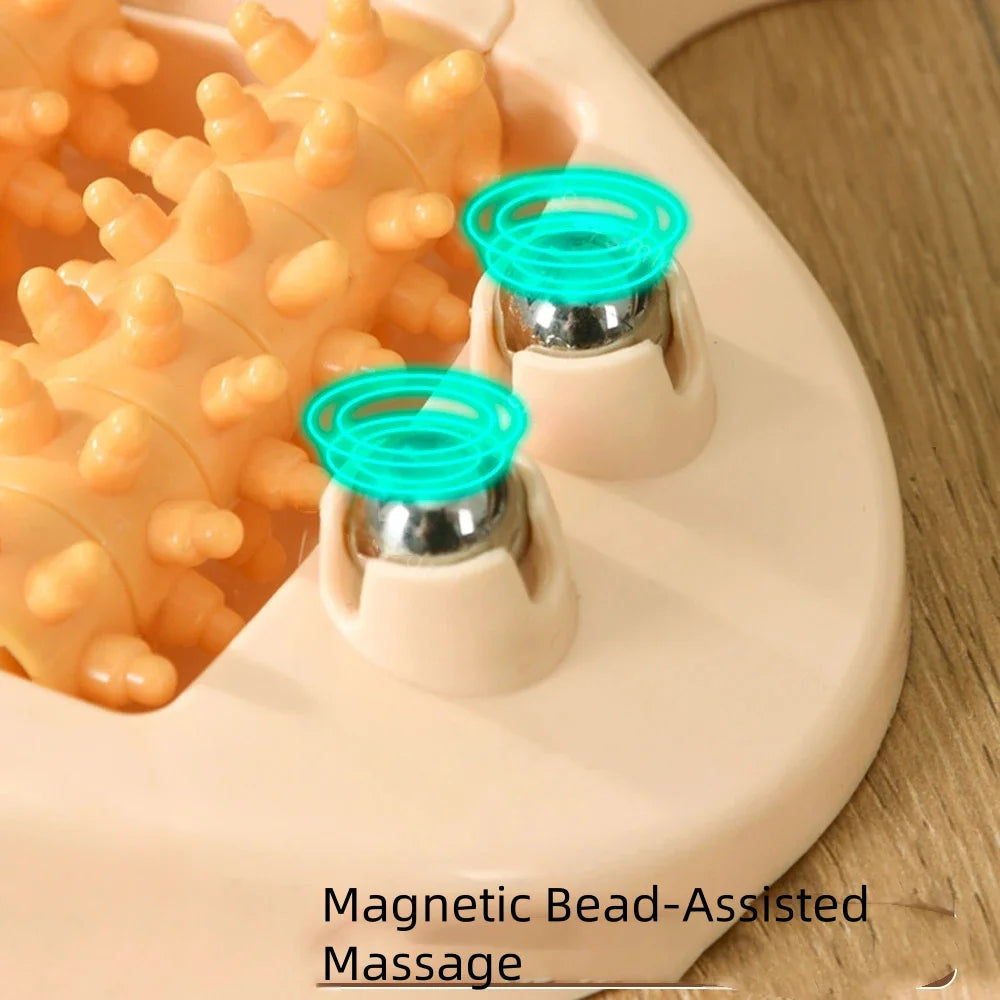 Dual Foot Massager Magnetic Beads Roller Acupoint Relief