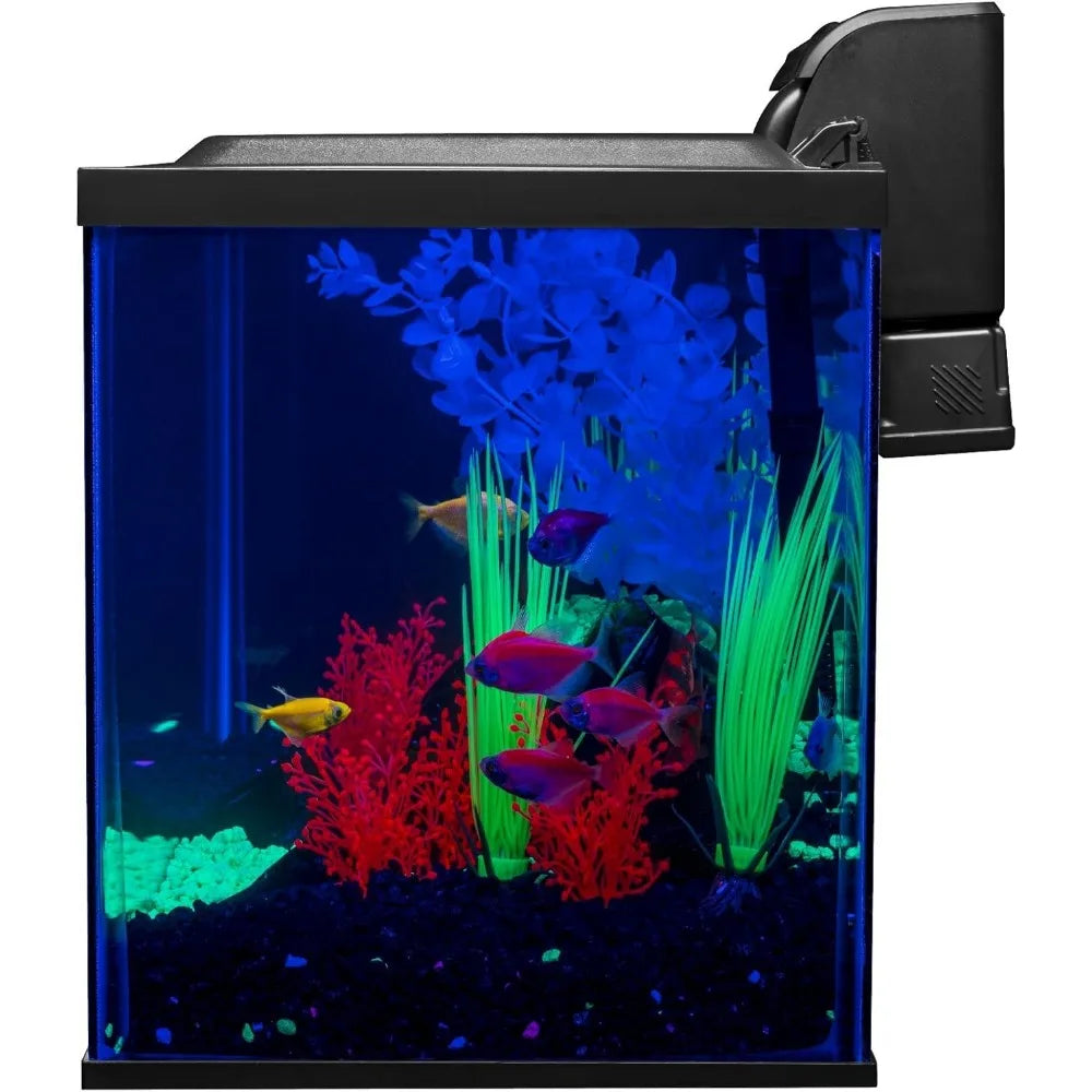 Glofish 10 Gallon Aquarium Fish Tank Kits, Includes LED Lighting and Décor (Amazon Exclusive)