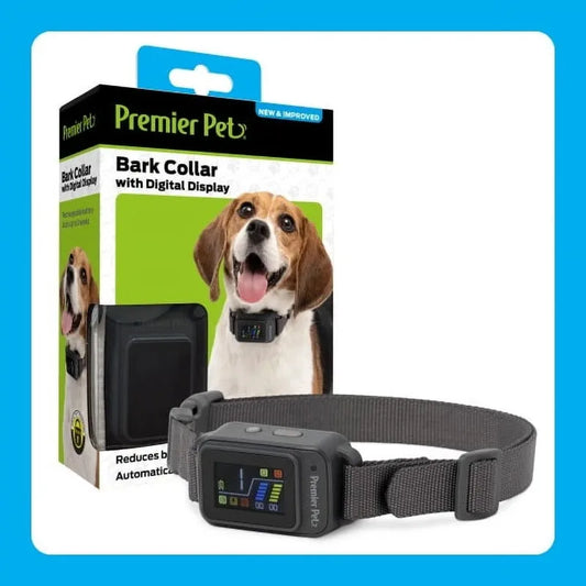 Premier Pet Bark Collar with Digital Display Multiple Correction Modes Tone Vibration and Static Stimulation