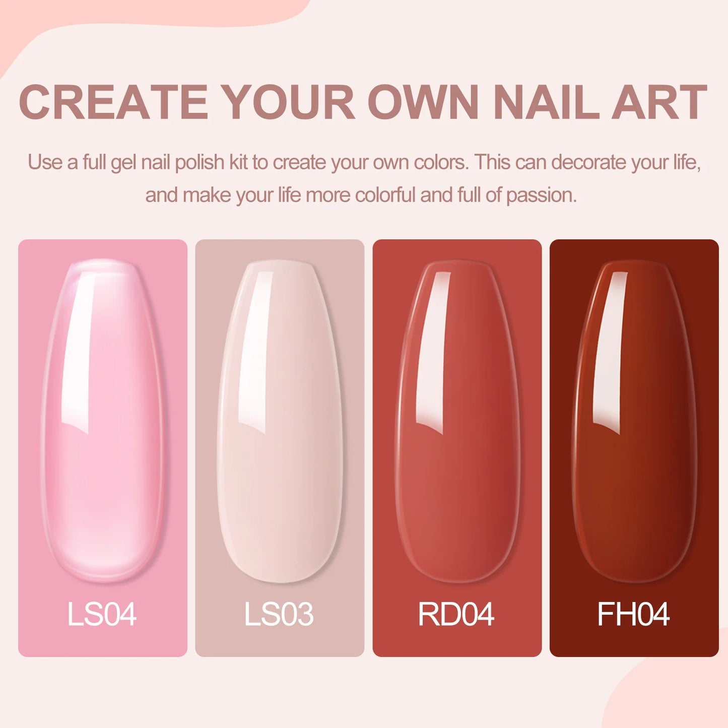 Peacecolor Manicure Kits with 6W Nail Lamp 30ML Acrylic Liquid 6PCS 8G Acrylic Powder and 5PCS 7ML Nail Gel Polish Nail Tools