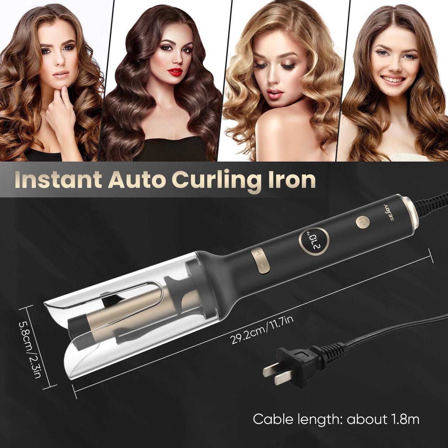 Sejoy Professional Hair Curler Ceramic Waver Automatic