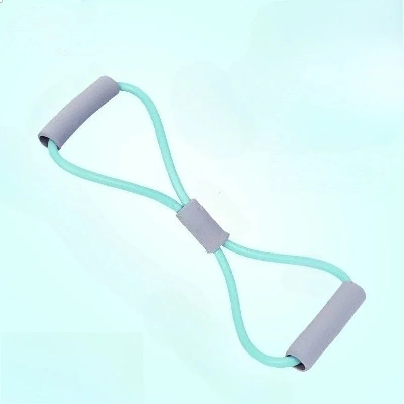 Tensile Tape Yoga Resistance Band Chest Expander 8 Shape Fitness Resistance Bands Crossfit Exercise Solid Color