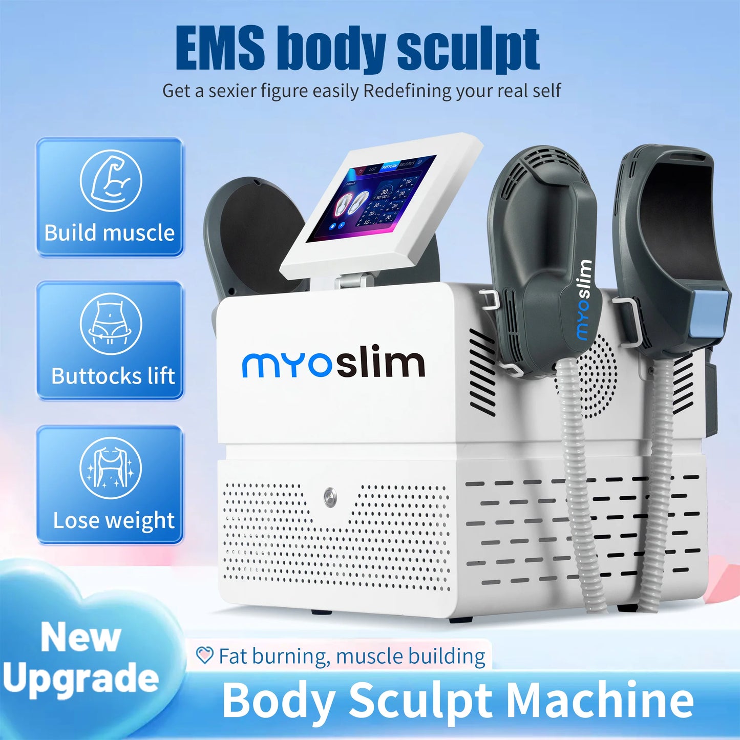 Myoslim Body Sculpting Machine 15 Tesla RF Muscle Stimulator