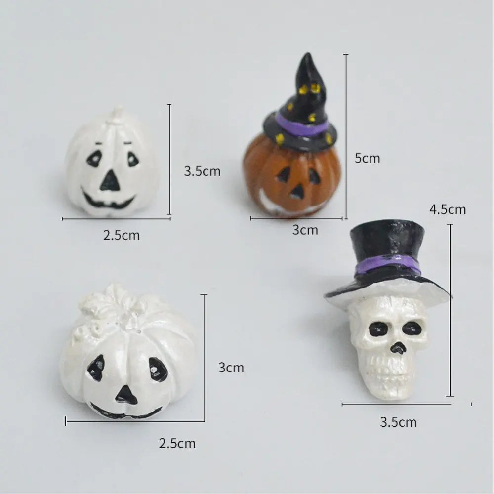 Halloween Pumpkin Aquarium Ornament Resin Ghost Statue