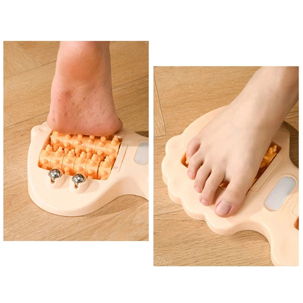 Dual Foot Massager Magnetic Beads Roller Acupoint Relief