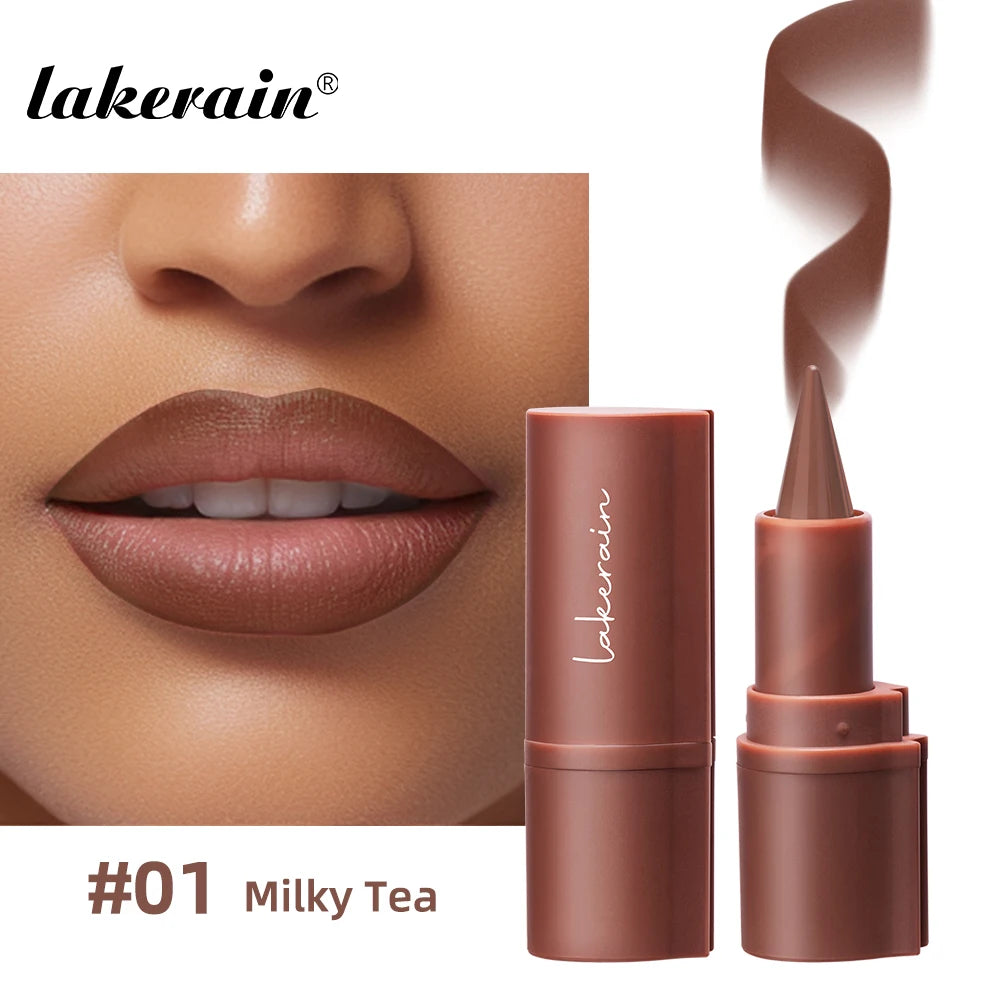 Liner Lipstick 6Colors Matte Black Brown Velvet Lipstick Waterproof Non Sticky Contouring Tint Lipliner Crayon Lip Makeup